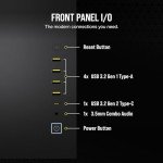 CORSAIR 6500D AIRFLOW Mid-Tower ATX Dual Chamber PC Case – Tempered Glass – Reverse Connection Motherboard Compatible – No Fans Included – Black