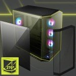 MSI MAG PANO 100R PZ - Premium Mid-Tower Gaming PC Case - Tempered Glass Side Panel - ARGB 120mm Fans - Liquid Cooling Support up to 360mm Radiator - Black Color Case