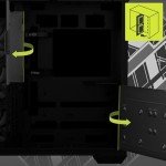 MSI MAG PANO 100R PZ - Premium Mid-Tower Gaming PC Case - Tempered Glass Side Panel - ARGB 120mm Fans - Liquid Cooling Support up to 360mm Radiator - Black Color Case