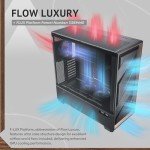 Antec Flux Pro, 6 x PWM Fans Included, High-Airflow Front Panel with Walnut Wood, iShift PSU 90° Mount, USB3.0 x 2, Type-C, 420mm Radiator Support, Temp. Display, Full-Tower E-ATX PC Case