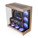 CTE E550 TG Gravel Sand Mid Tower ATX Case; 3 Tempered Glass Panels; Hidden-Connector Motherboard Support; Three-Way VGA Installations; Dual Chamber Design; CA-1Z8-00MGWN-00; 3 Year Warranty