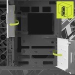 MSI MAG PANO 100R PZ White - Premium Mid-Tower Gaming PC Case - Tempered Glass Side Panel - ARGB 120mm Fans - Liquid Cooling Support up to 360mm Radiator - White Color Case