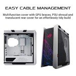 ASUS ROG Strix Helios GX601 White Edition RGB Mid-Tower Computer Case for ATX/EATX Motherboards with tempered glass, aluminum frame, GPU braces, 420mm radiator support and Aura Sync