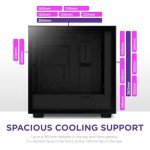 NZXT H7 Elite - ATX Mid Tower PC Gaming Case - Front I/O USB Type-C Port - Quick-Release Tempered Glass Side Panel - Black (2023)