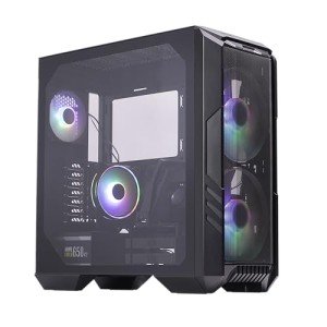 Cooler Master HAF 500 High-Airflow Mid-Tower ATX Gaming Case + Hyper 212 Halo CPU Cooler 140W TDP + 650W Gold PSU – 3X ARGB Fans, 120mm GPU Fan, Mesh Front, Tempered Glass, Cable Management