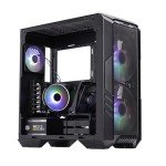 Cooler Master HAF 500 High-Airflow Mid-Tower ATX Gaming Case + Hyper 212 Halo CPU Cooler 140W TDP + 650W Gold PSU – 3X ARGB Fans, 120mm GPU Fan, Mesh Front, Tempered Glass, Cable Management