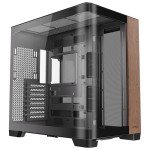 Antec C8 Curve Wood, Fans not Included, Wooden Front Panel, Super Wide Angle Single Curved Glass, Dual-Chamber Layout, Type-C, 360mm Radiator Support, RTX 40 Compatible, Full-Tower E-ATX PC Case