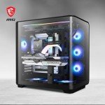MSI MEG Maestro 700L PZ - Premium Mid-Tower Gaming PC Case - Tempered Glass Side Panel - Liquid Cooling Support up to 360mm Radiator - Vented Front Panel