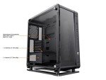 Thermaltake The Core P6 TG Black Edition transformable ATX Mid Tower Fully Modular Computer Case with Tt LCS Certification CA-1V2-00M1WN-00