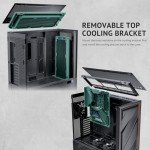 Antec Flux Pro, 6 x PWM Fans Included, High-Airflow Front Panel with Walnut Wood, iShift PSU 90° Mount, USB3.0 x 2, Type-C, 420mm Radiator Support, Temp. Display, Full-Tower E-ATX PC Case