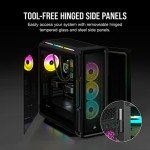 CORSAIR iCUE 5000T RGB Mid-Tower ATX PC Case-208 Individually Addressable RGB LEDs-Fits Multiple 360mm Radiators-Easy Cable Management-3 Included CORSAIR LL120 RGB Fans