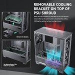 Antec Flux Pro, 6 x PWM Fans Included, High-Airflow Front Panel with Walnut Wood, iShift PSU 90° Mount, USB3.0 x 2, Type-C, 420mm Radiator Support, Temp. Display, Full-Tower E-ATX PC Case