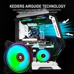 KEDIERS PC Case - ATX Tower Tempered Glass Gaming Computer Open Frame Case with 7 RGB Fans