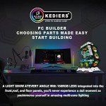KEDIERS PC Case - ATX Tower Tempered Glass Gaming Computer Open Frame Case with 7 RGB Fans