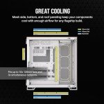 CORSAIR 6500X Mid-Tower ATX Dual Chamber PC Case – Panoramic Tempered Glass – Reverse Connection Motherboard Compatible – No Fans Included – White/Bamboo Wood