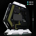 KEDIERS PC Case - ATX Tower Tempered Glass Gaming Computer Open Frame Case with 7 RGB Fans