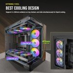 Antec C8 Curve Wood, Fans not Included, Wooden Front Panel, Super Wide Angle Single Curved Glass, Dual-Chamber Layout, Type-C, 360mm Radiator Support, RTX 40 Compatible, Full-Tower E-ATX PC Case