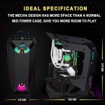 KEDIERS C650 Mech PC Case - ATX Tower Gaming Computer Case with Tempered Glass