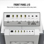 CORSAIR iCUE 7000X RGB Full-Tower ATX PC Case – Three Tempered Glass Panels – Spacious Interior – Easy Cable Management – 4x CORSAIR SP140 RGB ELITE Fans Included – White