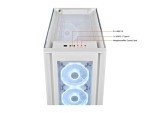 Corsair 5000X RGB QL Edition Mid-Tower Case - True White (Four QL120 RGB Fans, Included Lighting Node CORE, Easy Cable Management, 136 Total LEDs) White