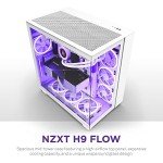 NZXT H9 Flow Dual-Chamber ATX Mid-Tower PC Gaming Case & Kraken 360 RGB - 360mm AIO CPU Liquid Cooler - RL-KR360-W1