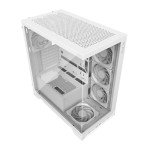 XPG Invader X Mid-Tower Gaming ATX PC Case with Panoramic View, Tempered Glass Panels, and RGB Lighting White (INVADERXMT-WHCWW)