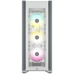 CORSAIR iCUE 7000X RGB Full-Tower ATX PC Case – Three Tempered Glass Panels – Spacious Interior – Easy Cable Management – 4x CORSAIR SP140 RGB ELITE Fans Included – White