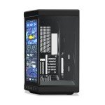 HYTE Y70 Touch Infinite Dual Chamber ATX Mid Tower Modern Aesthetic Case with Integrated 2.5K LCD Touchscreen - Pitch Black