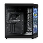HYTE Y70 Touch Infinite Dual Chamber ATX Mid Tower Modern Aesthetic Case with Integrated 2.5K LCD Touchscreen - Pitch Black