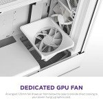 NZXT H5 Flow RGB Compact ATX Mid-Tower PC Gaming Case – High Airflow Perforated Front Panel Tempered Glass Side Cable Management 2 x F140 Core Fans 280mm Radiator Support White