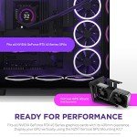 NZXT H9 Flow Dual-Chamber ATX Mid-Tower PC Gaming Case CM-H91FB-01 - High-Airflow Perforated Top Panel Tempered Glass Front & Side Panels 360mm Radiator Support Cable Management