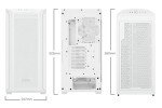 be quiet! Shadow Base 800 FX - ARGB - 4 Light Wings 140mm PWM Fans - Mid-Tower PC Gaming Case - 420mm radiators or E-ATX motherboards Support -White - BGW64