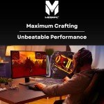 MegaPC Dinosaur M.Star Open-Frame Mid-Tower Micro-ATX/Mini-ITX Gaming Case - Tempered Glass Panels, High Airflow, ARGB Lighting, USB-C Port, Tool-Free Design (Black, with Fans Only)