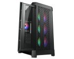 Cougar Gaming Mid Tower Case Duoface Pro RGB Supporting 390mm Graphics Card with Controller, Four RGB Fans and Two Distinct Front Panels Included (Mesh and Tempered Glass) (Black)