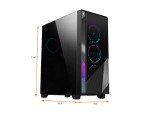 GIGABYTE AORUS C500 Glass - Black Mid Tower PC Gaming Case, Tempered Glass, USB Type-C, 4X ARBG Fans Included (GB-AC500G ST)