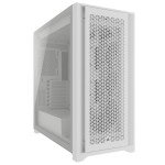 CORSAIR 5000D CORE Airflow Mid Tower ATX PC Case – No Fans Included – Tempered Glass Side Panel – High-Airflow Design – Spacious Interior for Multiple 360mm Radiators – White
