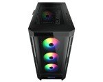 Cougar Gaming Mid Tower Case Duoface Pro RGB Supporting 390mm Graphics Card with Controller, Four RGB Fans and Two Distinct Front Panels Included (Mesh and Tempered Glass) (Black)