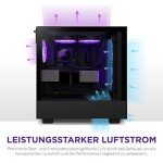 NZXT H5 Flow RGB Compact ATX Mid-Tower PC Gaming Case – CC-H51FB-R1 - High Airflow Perforated Front Panel – Tempered Glass Side Panel – Cable Management – 2 x F140 RGB Core Fans – Black