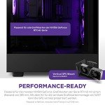 NZXT H5 Flow RGB Compact ATX Mid-Tower PC Gaming Case – CC-H51FB-R1 - High Airflow Perforated Front Panel – Tempered Glass Side Panel – Cable Management – 2 x F140 RGB Core Fans – Black