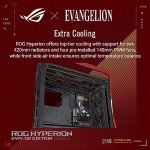 ASUS ROG Hyperion GR701 EVA-02 EATX Full-Tower case w/semi-Open Structure, Tool-Free Panels, Supports 2 x 420mm radiators, Graphics Card Holder, 2 x Front Panel Type-C, Limited Evangelion Aesthetics