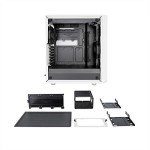Fractal Design Meshify C - Compact Mid Tower Computer Case - Airflow/Cooling - 2X Fans Included - PSU Shroud - Modular Interior - Water-Cooling Ready - USB3.0 - Tempered Glass Side Panel - White