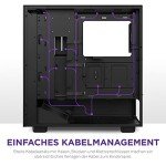 NZXT H5 Flow RGB Compact ATX Mid-Tower PC Gaming Case – CC-H51FB-R1 - High Airflow Perforated Front Panel – Tempered Glass Side Panel – Cable Management – 2 x F140 RGB Core Fans – Black
