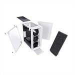 Fractal Design Meshify C - Compact Mid Tower Computer Case - Airflow/Cooling - 2X Fans Included - PSU Shroud - Modular Interior - Water-Cooling Ready - USB3.0 - Tempered Glass Side Panel - White