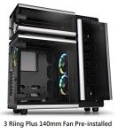 Thermaltake Level 20 E-ATX Full Tower Gaming Computer PC Case with 3 Riing Plus 140mm RGB Fan + 2 Lumi Plus LED Strips Pre-Installed CA-1J9-00F9WN-00