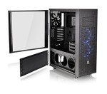 Thermaltake Core X71 Tempered Glass Edition SPCC ATX Full Tower Tt LCS Certified Gaming Computer Case with 2 140 Blue Front Fan + 1 140 Black Rear Fan Pre-Installed CA-1F8-00M1WN-02
