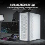 CORSAIR 7000D AIRFLOW Full-Tower ATX PC Case – High-Airflow Front Panel – Spacious Interior – Easy Cable Management – 3x 140mm AirGuide Fans with PWM Repeater Included – White