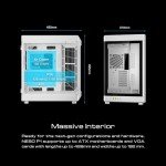 GAMDIAS RGB Dual-Chamber Panoramic Tempered Glass Gaming PC Case; 2-way Standing with Vertical & Horizontal Orientaton and One-touch Open; Computer Case support 420mm AIO & Huge Cable Management Space