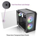 Thermaltake View 51 Motherboard Sync ARGB E-ATX Full Tower Gaming Computer Case with 2 200mm ARGB 5V Motherboard Sync RGB Fans + 140mm Black Rear Fan Pre-Installed CA-1Q6-00M1WN-00