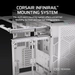 CORSAIR 9000D RGB Airflow Super Full-Tower PC Case – Fits up to 18x 120mm, 7X 140mm, or 4X 200mm Fans – InfiniRail™ Fan Mounting – iCUE Link System Hub Included – No Fans Included – White