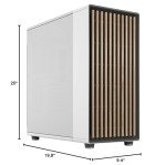 Fractal Design North XL Chalk White Mesh- Three 140mm Aspect PWM Fans Included- Type C USB- EATX Airflow Full Tower PC Gaming case